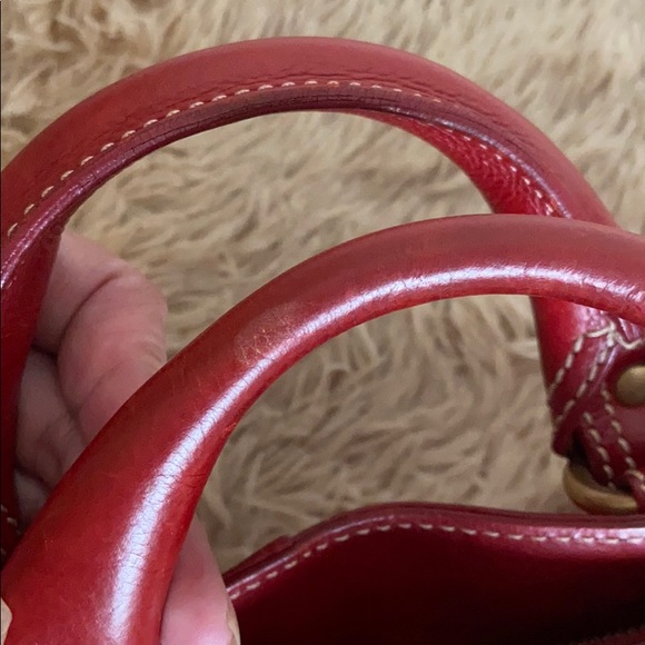 Auth Celine Boogie Red Leather Handbag - Picture 10 of 16